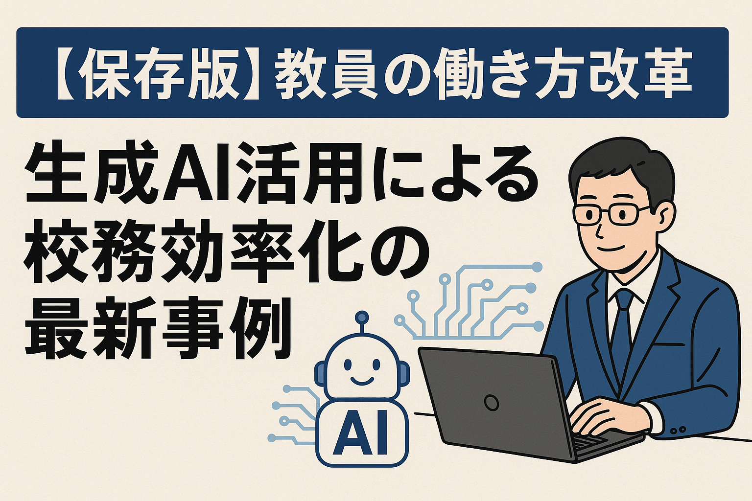 【保存版】教員の働き方改革｜生成AI活用による校務効率化の最新事例