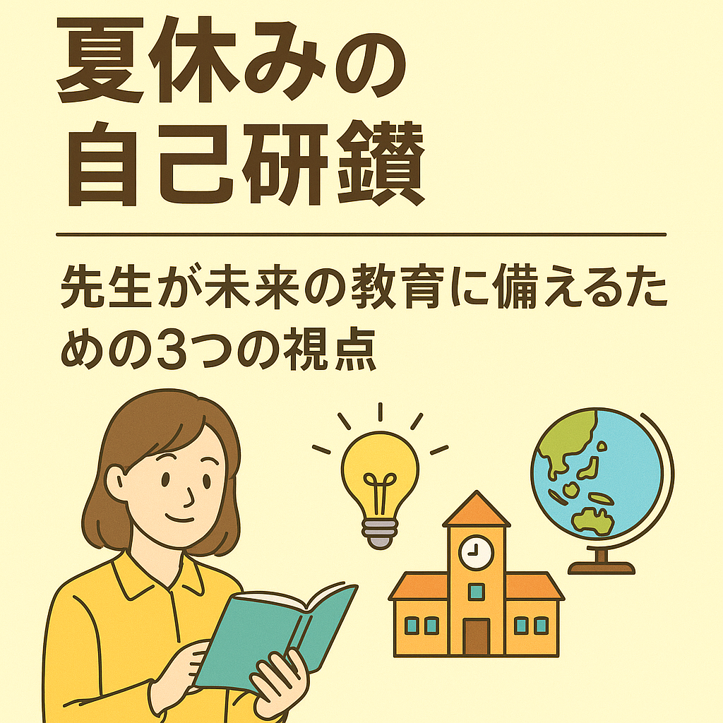【夏休みの自己研鑽】先生が未来の教育に備えるための3つの視点