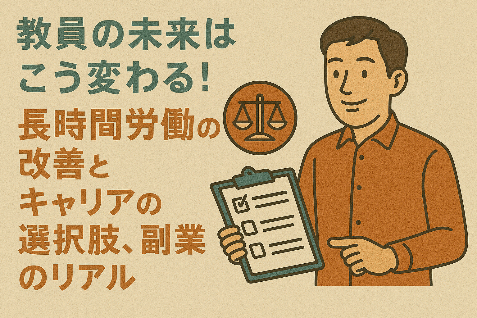 教員の未来はこう変わる！長時間労働の改善とキャリアの選択肢、副業のリアル